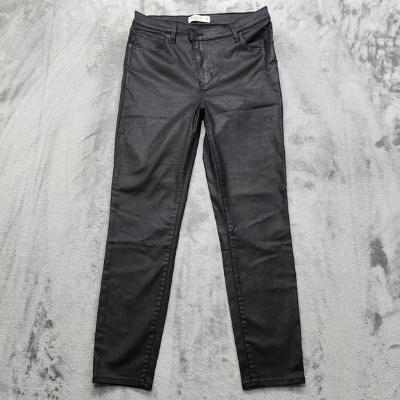 Abercrombie & Fitch Jeans Womens 31/12R Black The Super Skinny Ankle High Rise - Picture 1 of 11